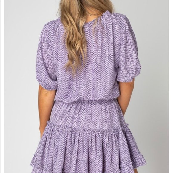 BuddyLove Ray Elastic Waist Mini Dress- Iris - Picture 3 of 5